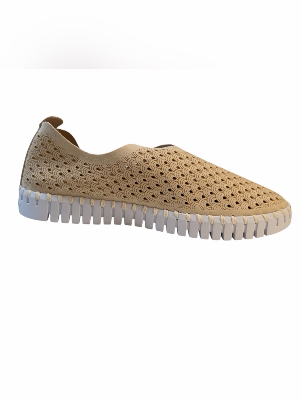Ilse Jacobsen Tulip 139 Kit Beige Perforated Slip On Shoes Size 38 NWT - Picture 7 of 8